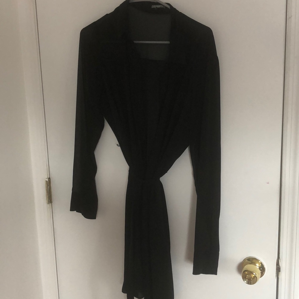Black Express Button Down Dress - image 1